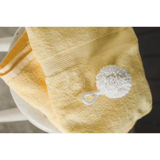 Medvilninis frotinis vonios rankšluostis geltonas